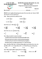 Đề giữa học kì 1 Toán 11 năm 2024 – 2025 trường THPT Nguyễn Trãi – Thái Bình