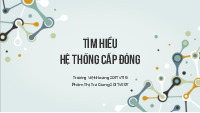 Slide tìm hiểu hệ thống cấp đông| Môn Thiết kế hệ thống lạnh và điều hòa không khí| Trường Đại học Bách Khoa Hà Nội