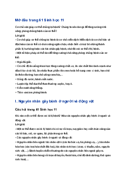 Giải SGK Sinh học 11 Cánh Diều bài 9: Miễn dịch ở người và động vật