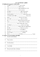 Bài tập Thì hiện tại đơn môn Tiếng Anh lớp 6