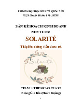 KẾ HOẠCH KINH DOANH NẾN THƠM SOLARITÉ | Môn Thương mại điện tử căn bản - Trường Đại học Kinh Tế Quốc Dân