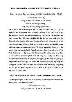 Văn mẫu lớp 6: Đoạn văn cảm nhận về bài ca dao Gió đưa cành trúc la đà (6 mẫu) | Kết nối tri thức