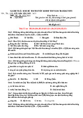 ĐỀ THI THỬ TỐT NGHIỆP THPT môn LS. Trường Đại học Nguyễn Tất Thành