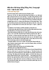 Mẫu đơn đặt hàng bằng Tiếng Anh, Song ngữ Anh - Việt chuẩn nhất