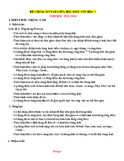 Đề cương ôn tập giữa học kỳ 2 Tin 7 kết nối tri thức 2023-2024