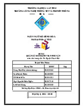 Quản Lý Bệnh Viện Phụ Sản Học Kỳ I 2024-2025 | Môn Ngôn ngữ mô hình hóa - Đại học Cần Thơ