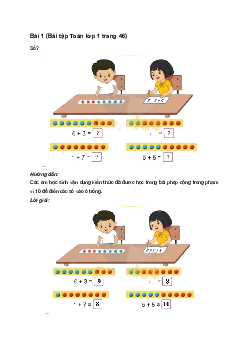 Giải Toán lớp 1 trang 46, 47 sách Cánh Diều