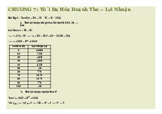 Bài tập Chương 7 Tối Đa Hóa Doanh Thu - Lợi Nhuận | Đại học Thương Mại