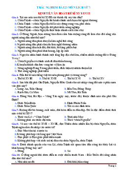 Trắc nghiệm bài 23 Lịch Sử 7: Kinh tế văn hóa thế kỷ XVI-XVIII