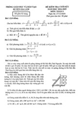 Đề cuối kì 1 Toán 9 năm 2024 – 2025 phòng GD&ĐT Gia Lâm – Hà Nội