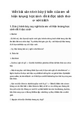 Nghị luận xã hội về hiện tượng lười đọc sách | Văn mẫu 9