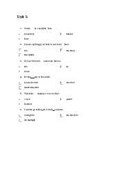 Unit 5 EF Answer -  English | Đại học Văn Lang