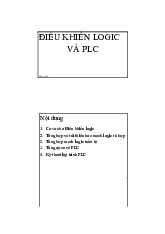 Bài giảng Giới thiệu các kiến thức môn Điều khiển logic và PLC | Trường Đại học Bách Khoa Hà Nội