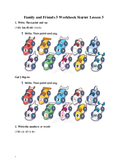 Family and Friends 3 Workbook Starter Lesson 3