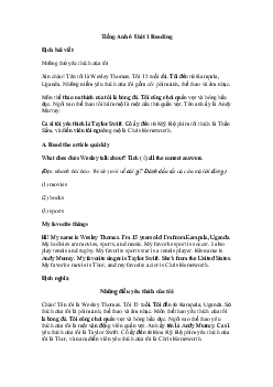 Tiếng Anh 6 Unit 1: Reading | Explorer English