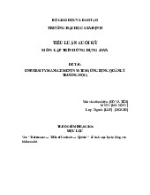 Tiểu luận cuối kỳ: Hệ thống quản lý trường học | Môn Lập trình ứng dụng với JAVA - Đại học Gia Định