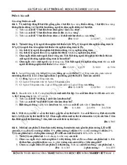 Bài tập xác suất thống kê học kì 1 năm học 2017 2018