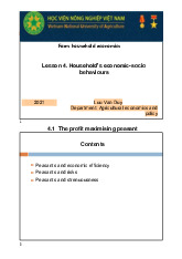 Lesson 4 Household's economic-socio behaviors môn Kinh tế và phát triển nông thôn  | Học viện Nông nghiệp Việt Nam