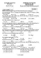 Đề kiểm tra cuối học kì 2 Toán 11 năm 2024 – 2025 sở GD&ĐT Bắc Giang
