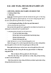 Đối Tượng và Phương Pháp Nghiên Cứu Kinh Tế Vĩ Mô môn Kinh tế vi mô | Trường đại học Mở Hà Nội