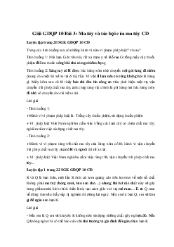 Giải GDQP 10 Bài 3 CD