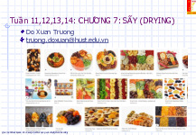 Chương 7: sấy | Bài giảng môn Quá trình thiết bị | Đại học Bách khoa hà nội