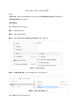 Giải Tin học 7 bài 6: Thực hành thao tác với tệp và thư mục | Cánh diều