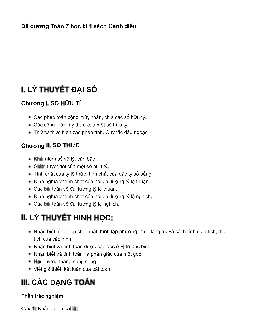 Đề cương ôn tập thi học kỳ 1 môn Toán 7 | Cánh diều