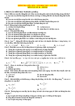 Đề thi giữa kỳ 2 Lý 10 năm 2022-2023 có đáp án-Đề 1