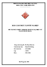 Báo cáo Phát triển website thương mại điện tử ngành thời trang môn Thực tập tốt nghiệp | Trường Đại học Kiến trúc Đà Nẵng