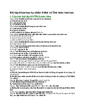 Bài tập Khoa học tự nhiên 8 Mol và Tính toán hóa học - Hóa học 8