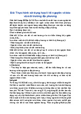 Giải SGK Địa Lí 12 Chân trời sáng tạo Bài 6: Thực hành sử dụng hợp lí tài nguyên và bảo vệ môi trường địa phương