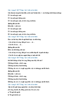 Giải VBT môn Tiếng việt 2 - Bài 3: Niềm vui của Bi và Bống | Kết nối tri thức