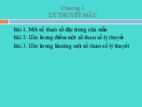 Chương 3 lý thuyết mẫu môn Lý thuyết xác suất và thống kê toán | Học viện Tài chính