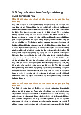 Viết đoạn văn về vai trò của cây xanh trong cuộc sống siêu hay