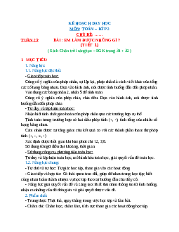 Giáo án Toán 2 sách Chân trời sáng tạo (cả năm) | Tuần 23| Tiết 2