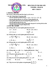 Đề cương học kì 1 Toán 9 năm 2025 – 2026 trường THCS Lê Quang Cường – TP HCM