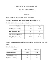 Bài Tập Phân Tích Kinh Doanh | Đại học Kinh tế Thành phố Hồ Chí Minh