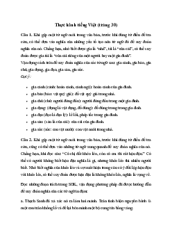 Soạn bài Thực hành tiếng Việt trang 30 - Kết nối tri thức 6