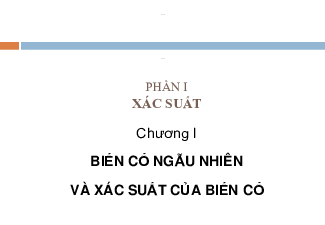 Lý thuyết xác suất thông kê