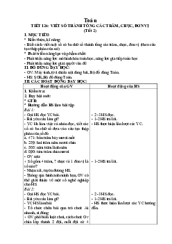 Giáo án Toán 2 sách Kết nối tri thức với cuộc sống (Cả năm) | Tuần 26
