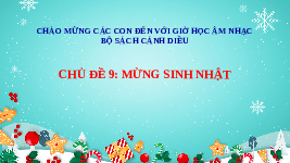 Giáo án điện tử Âm nhạc 1 Chủ đề 9 Cánh diều: Mừng sinh nhật