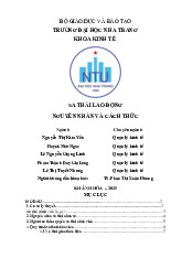 Tiểu luận giữa kỳ: Nguyên nhân và Quy trình Sa thải Nhân viên môn Quản trị nguồn nhân lực | Trường Đại Học Nha Trang