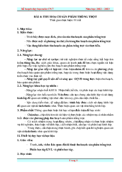 Giáo án Bài 4: Thu hoạch sản phẩm trồng trọt Công nghệ 7 | Kết nối tri thức