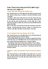 Đoàn Thanh niên Cộng sản Hồ Chí Minh là gì? Vai trò, vị trí, nhiệm vụ