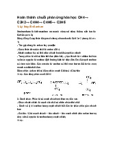 Hoàn thành chuỗi phản ứng hóa học CH4→ C2H2→ C4H4→ C4H6→ C3H6