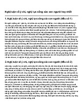 Nghị luận về ý chí, nghị lực sống của con người hay nhất - Ngữ văn 11