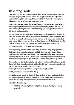 Đề cương ôn thi kết thúc học phần Chủ nghĩa xã hội / Đại học nội vụ Hà Nội