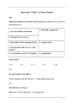 Giải Tiếng Anh 7 Unit 1: A Closer Look 2 | Global Success