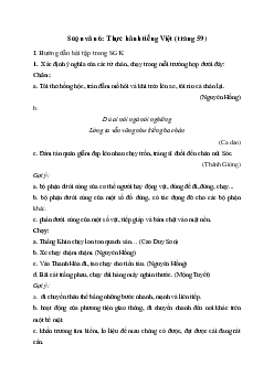 Soạn bài Thực hành tiếng Việt trang 59 - Cánh Diều 6